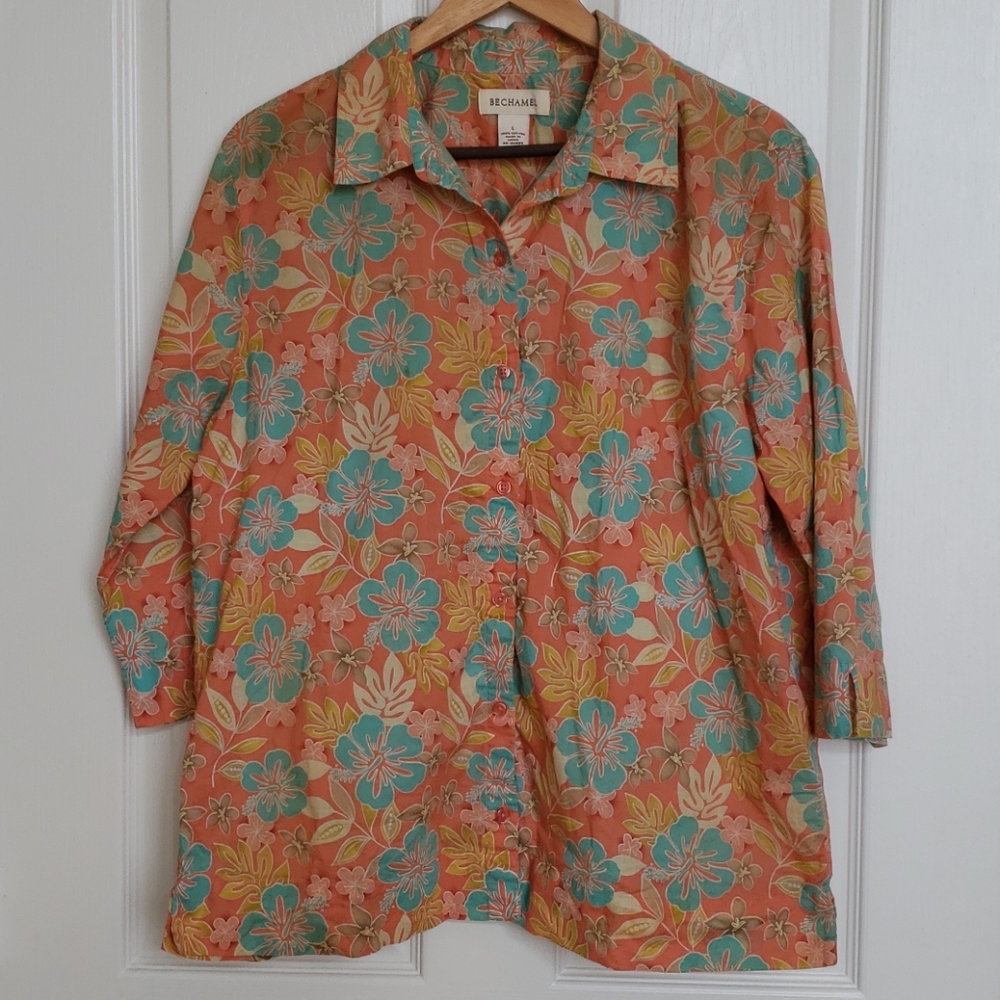 BECHAMEL button down top